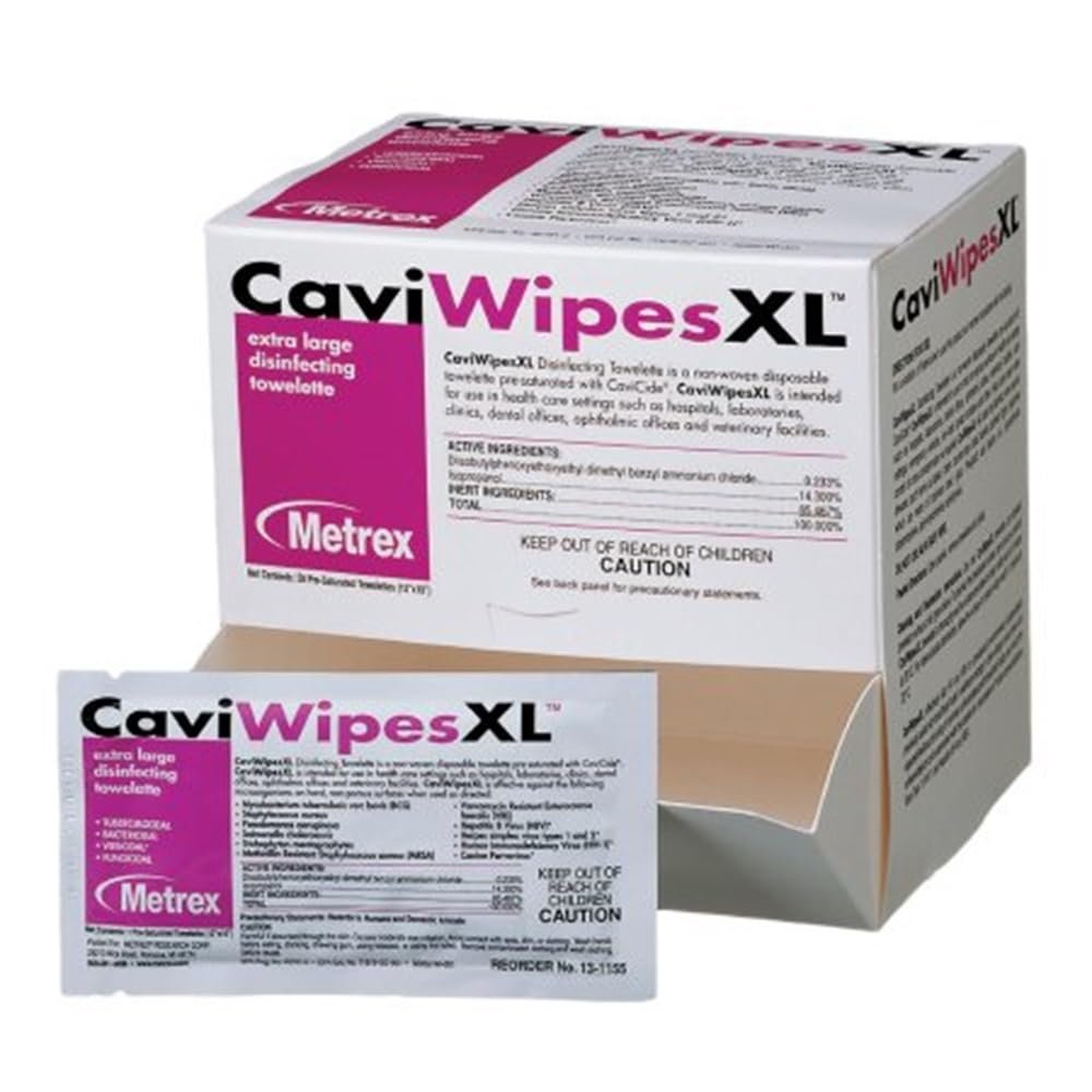 Extra-Large Surface Towelettes for Extended Coverage, Item 13-1155, Box of 50