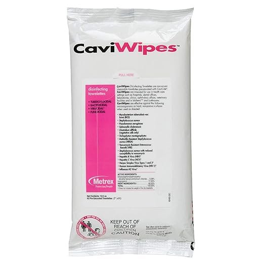 Hospital-Grade Towelettes for Critical Surfaces, Individually Wrapped, 45-Count