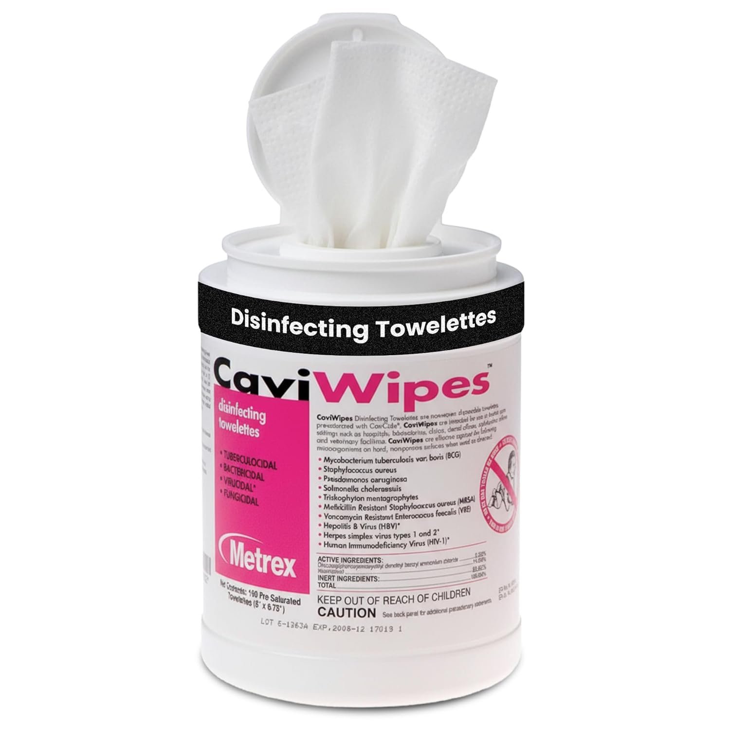 Rapid-Action Surface Towelette Wipe, 7" Width x 9" Length, 45-Count Pack